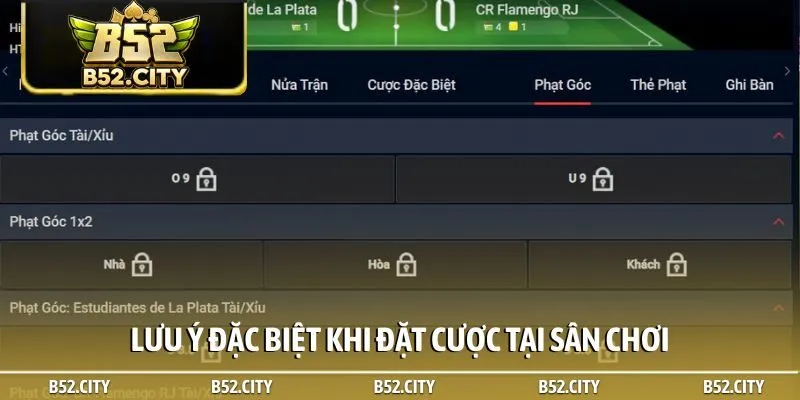 Lưu ý đặc biệt khi đặt cược tại sân chơi