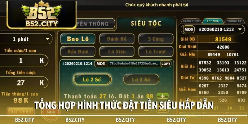 Tổng hợp hình thức đặt tiền siêu hấp dẫn